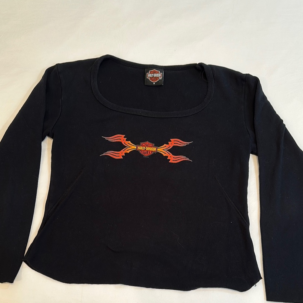 Harley-Davidson Women's Black Long Sleeve Top